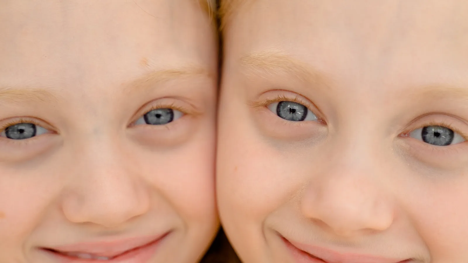 Twins side by side with visual twin facts and statistics